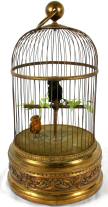 Birdcage 2 voegel metallkorpus rund 53cmH x 28cm frankreich no.1.jpg